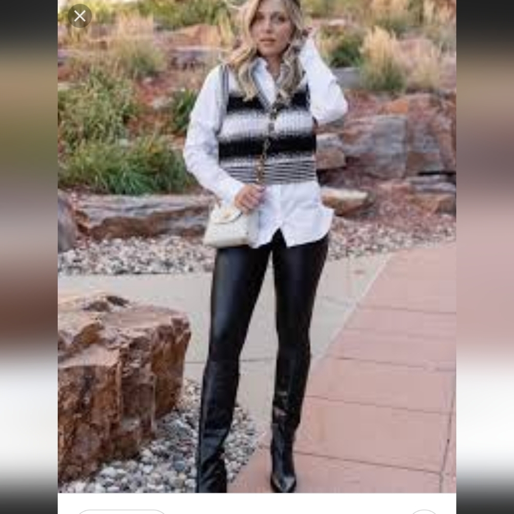 Veronica Beard Spear Mixed-Media  Vest  And Shirt  NWOT - Picture 13 of 16